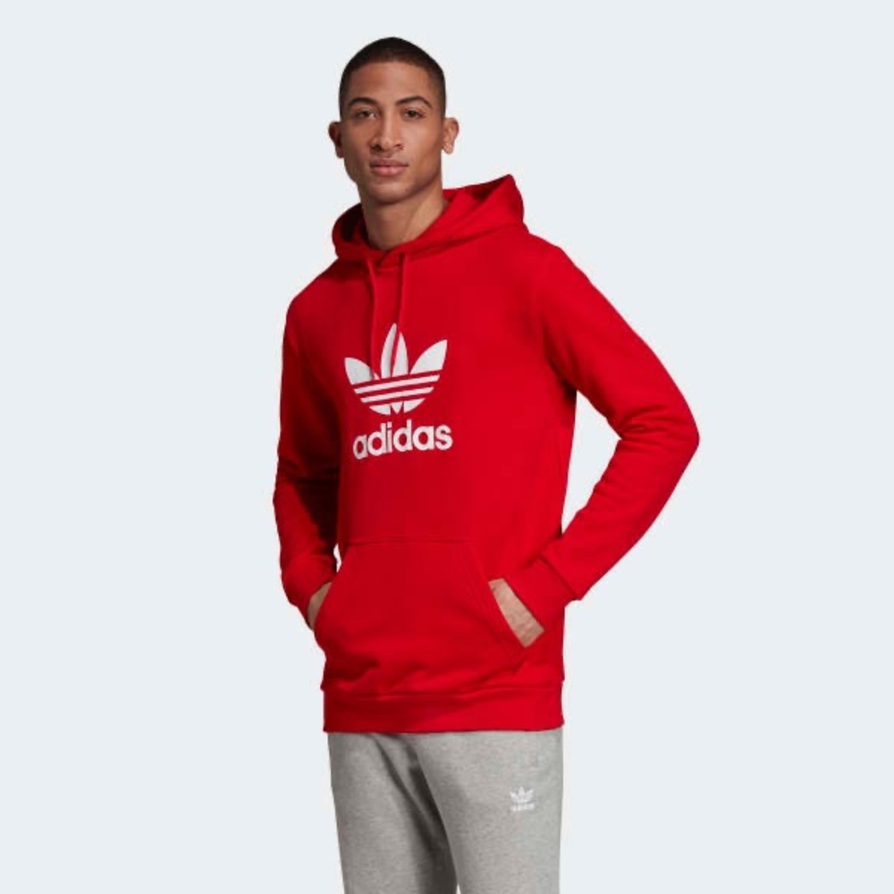 Adidas Red Trefoil Hoodie